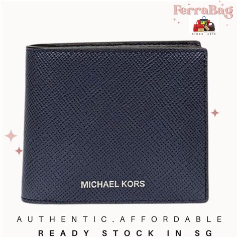 michael kors harrison slim leather billfold wallet|Michael Kors Men's Harrison Billfold with Passcase .